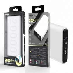 POWER BANK MTK DT861 20000MAH BRANCO